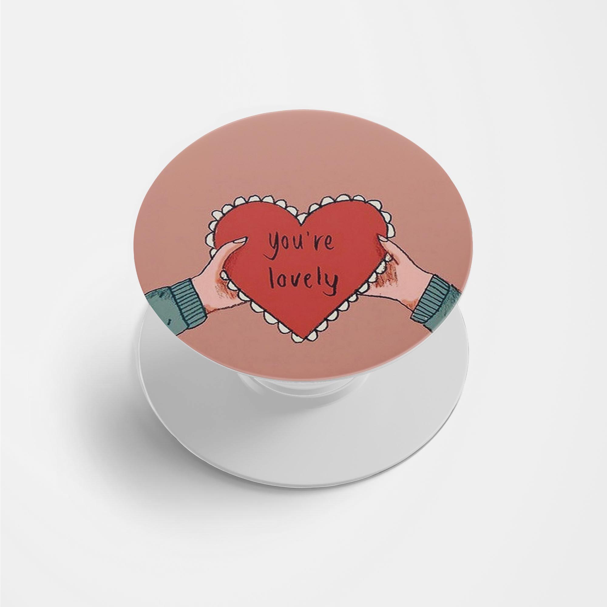 Love Printed Phone Grip Holder & Stand Love Printed Phone Grip Holder & Stand - Image 1