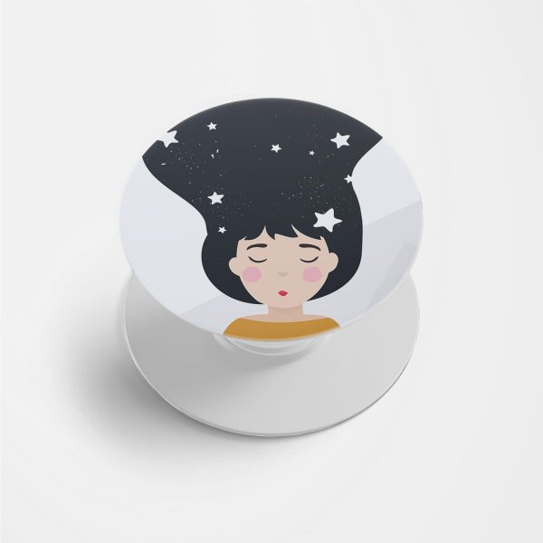 Feminine Printed Phone Grip Holder & Stand