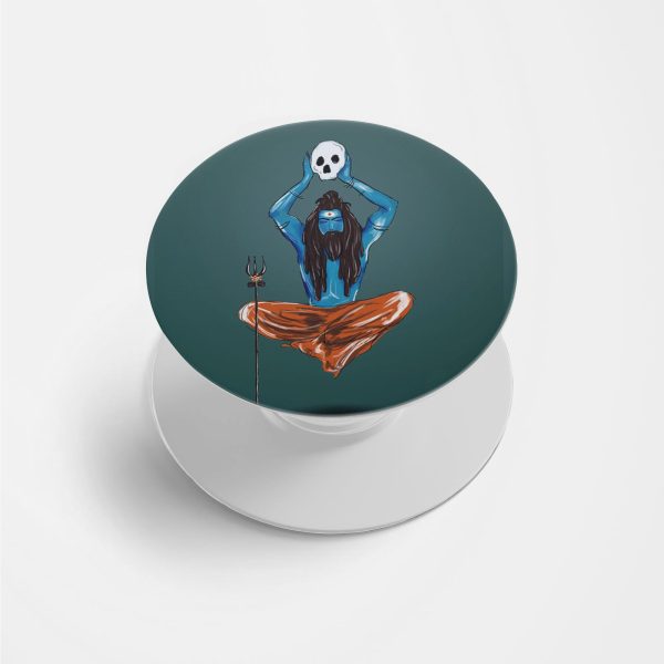 Lord Shiva Printed Phone Grip Holder & Stand