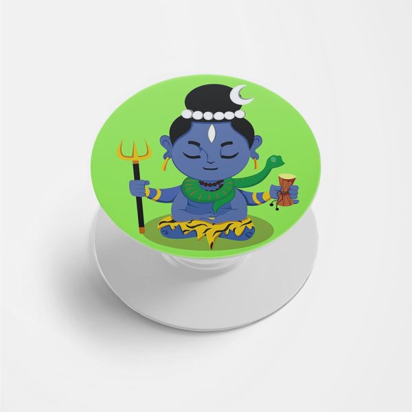 Lord Shiva Printed Phone Grip Holder & Stand