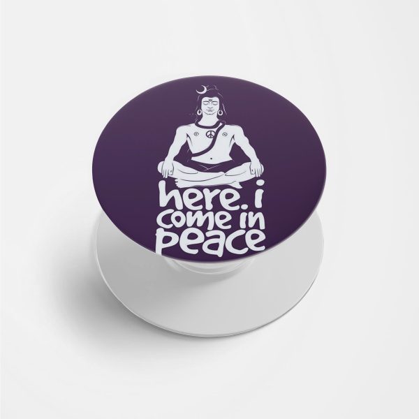 Lord Shiva Be In Peace Printed Phone Grip Holder & Stand