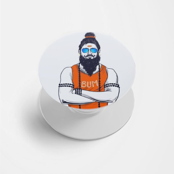 Moustache and Beard Printed Phone Grip Holder & Stand