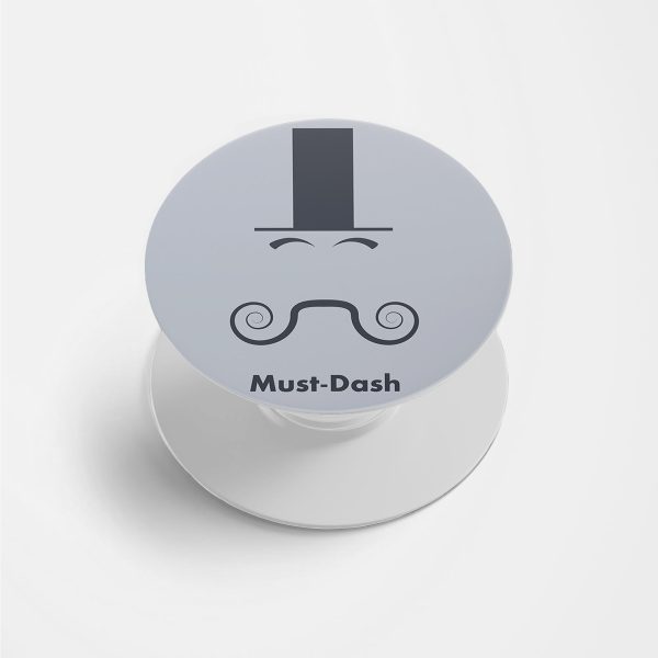 Moustache and Beard Printed Phone Grip Holder & Stand