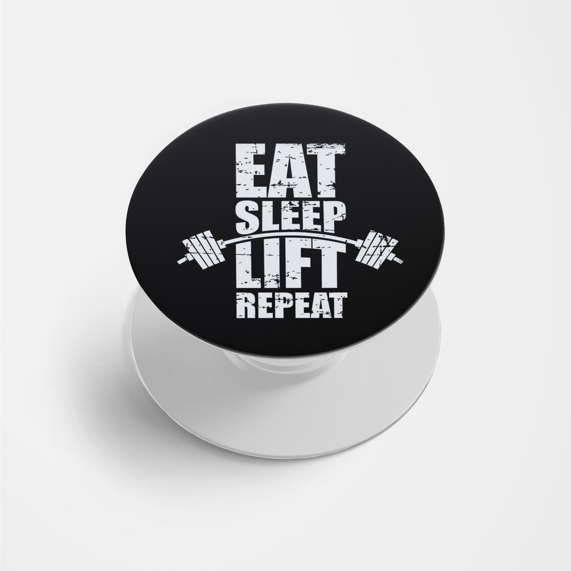 Eat Sleep Lift Repeat Printed Phone Grip Holder & Stand Eat Sleep Lift Repeat Printed Phone Grip Holder & Stand - Image 1