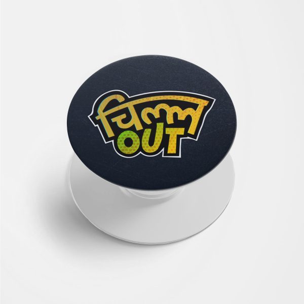 Chill Out Printed Phone Grip Holder & Stand