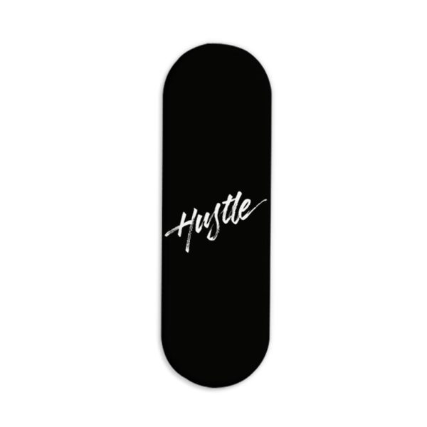 Hustle-Black  Printed Slider Phone Grip Holder
