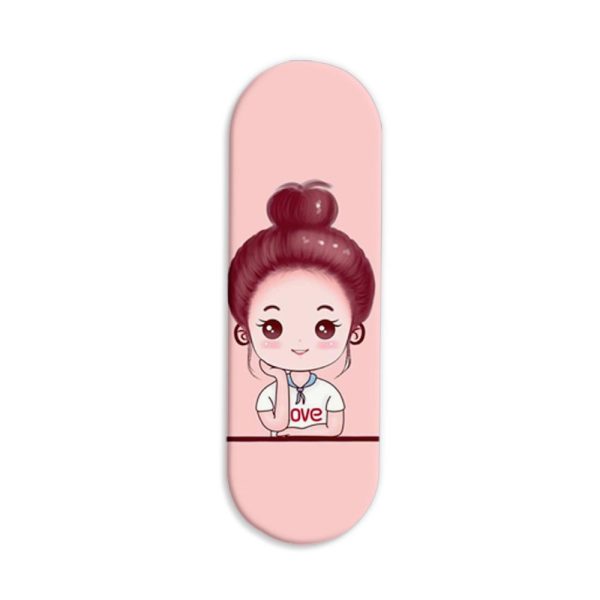 Pink Girl  Printed Slider Phone Grip Holder