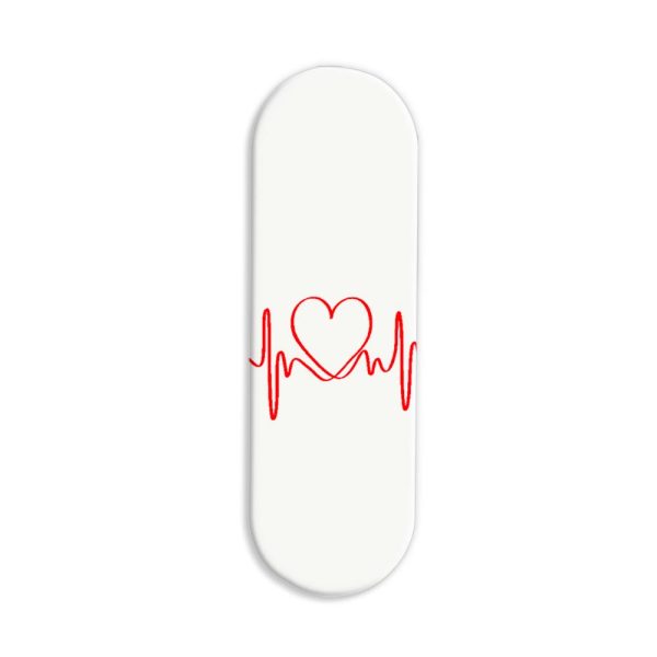 Heartbeat Printed Slider Phone Grip Holder
